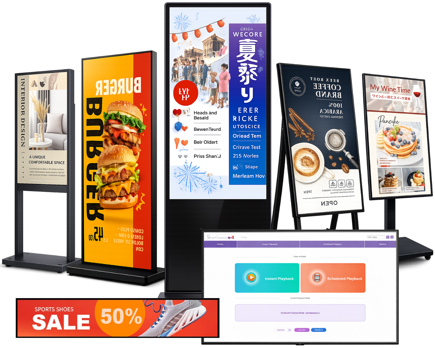SmartScheduler Digital Signage Software Dashboard Interface