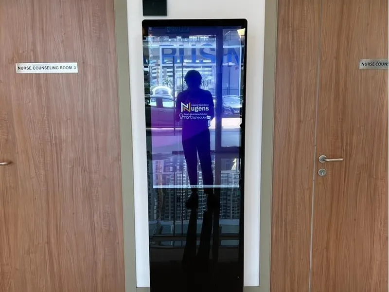 Digital standee in the corridor at EVER LINK Fertility Centre Shah Alam