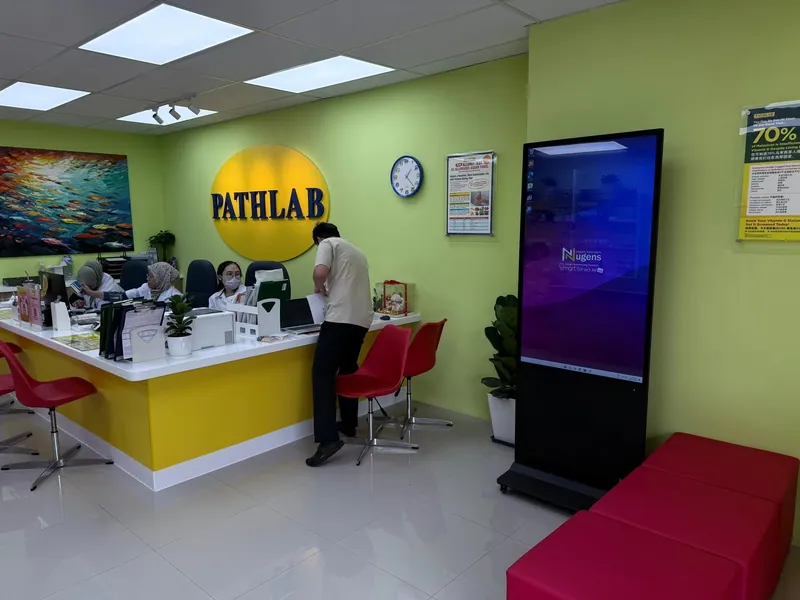 Pathlab new branch twin digital standees Ipoh Perak