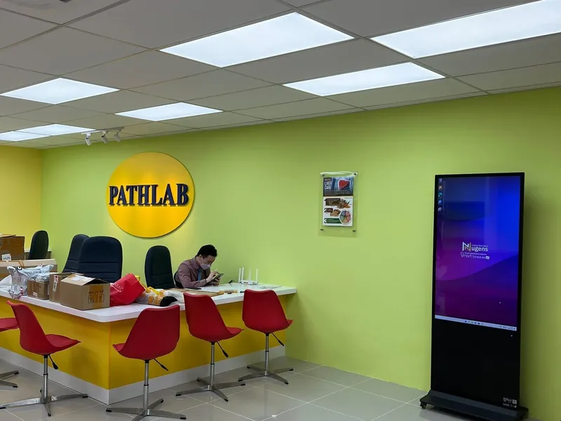 Pathlab reception digital standee Mount Austin Johor Bahru