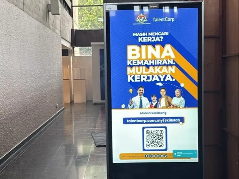 TalentCorp event rental digital standee Tunku Canselor Hall