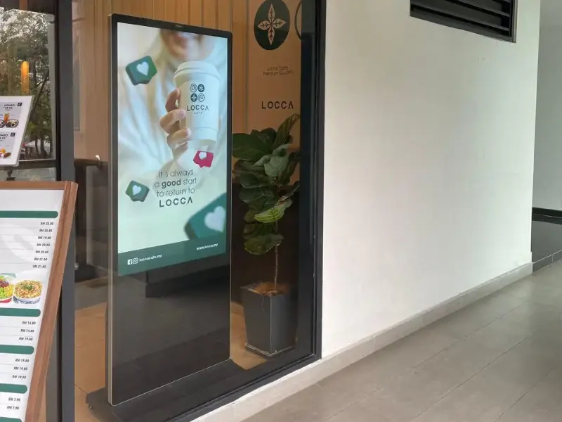 Cafe digital signage Malaysia