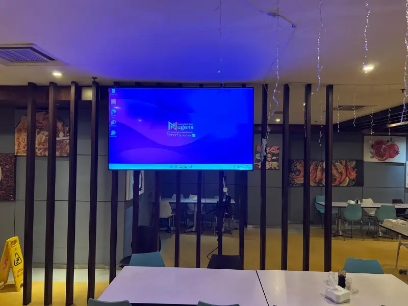 Hotel staff canteen digital signage Malaysia