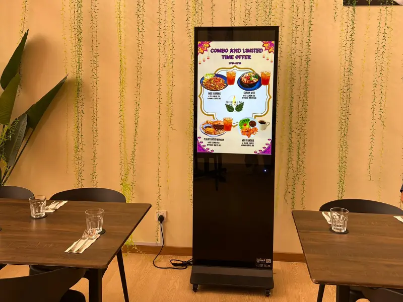 Restaurant menu board digital signage Malaysia